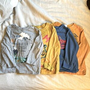 Lot of 4, Hanna Andersson long sleeve tees, size 5 (110 European)